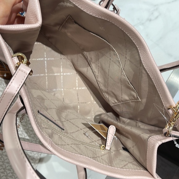 Michael Kors Bag Shoulder Bag Mirella Md Ew Tote Bag Powder Blush Multi Leather - Picture 15 of 16
